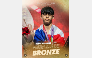 đ„đ ANAKIN MĂDAILLĂ DE BRONZE AU CHAMPIONNAT DU MONDE CADETS 2025 !!! đ„âš