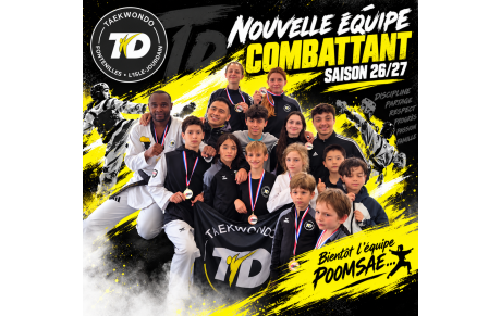 🥋 Saison 2026/2027 : notre nouvelle équipe Combat entre en scène ! 💛🖤